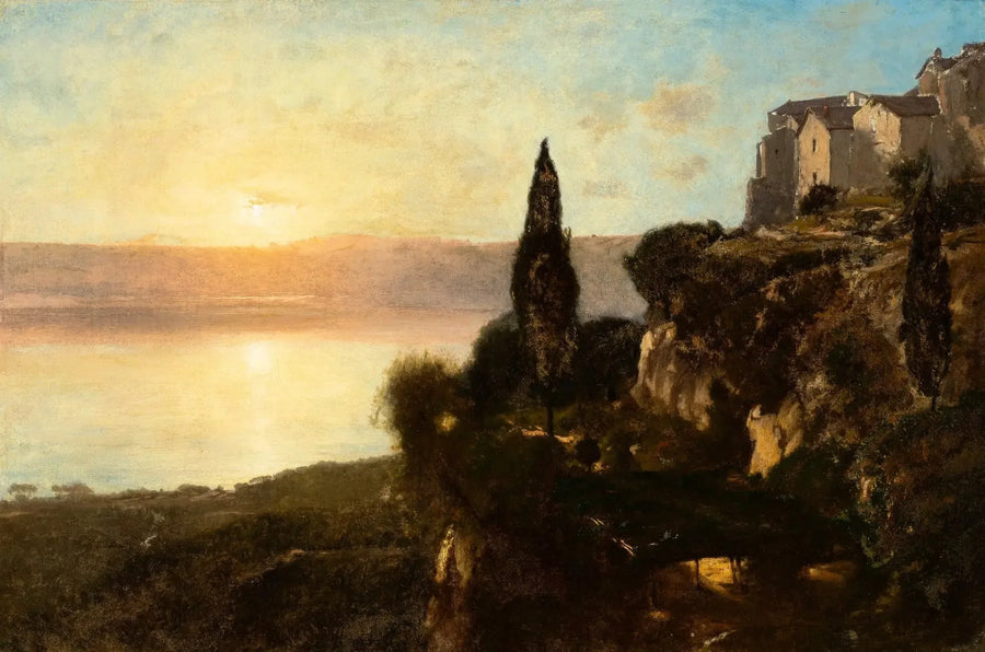 Vue sur le lac de Nemi - George Inness