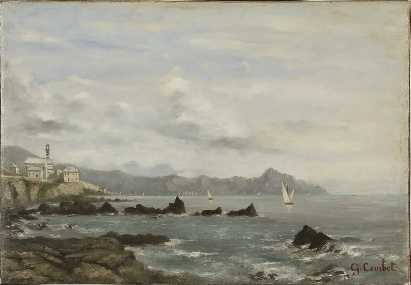 Vue sur le lac Léman - Gustave Courbet