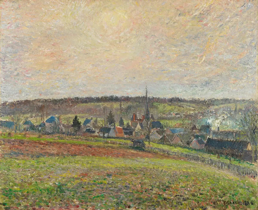 Vue sur le Village d'Éragny - Camille Pissarro