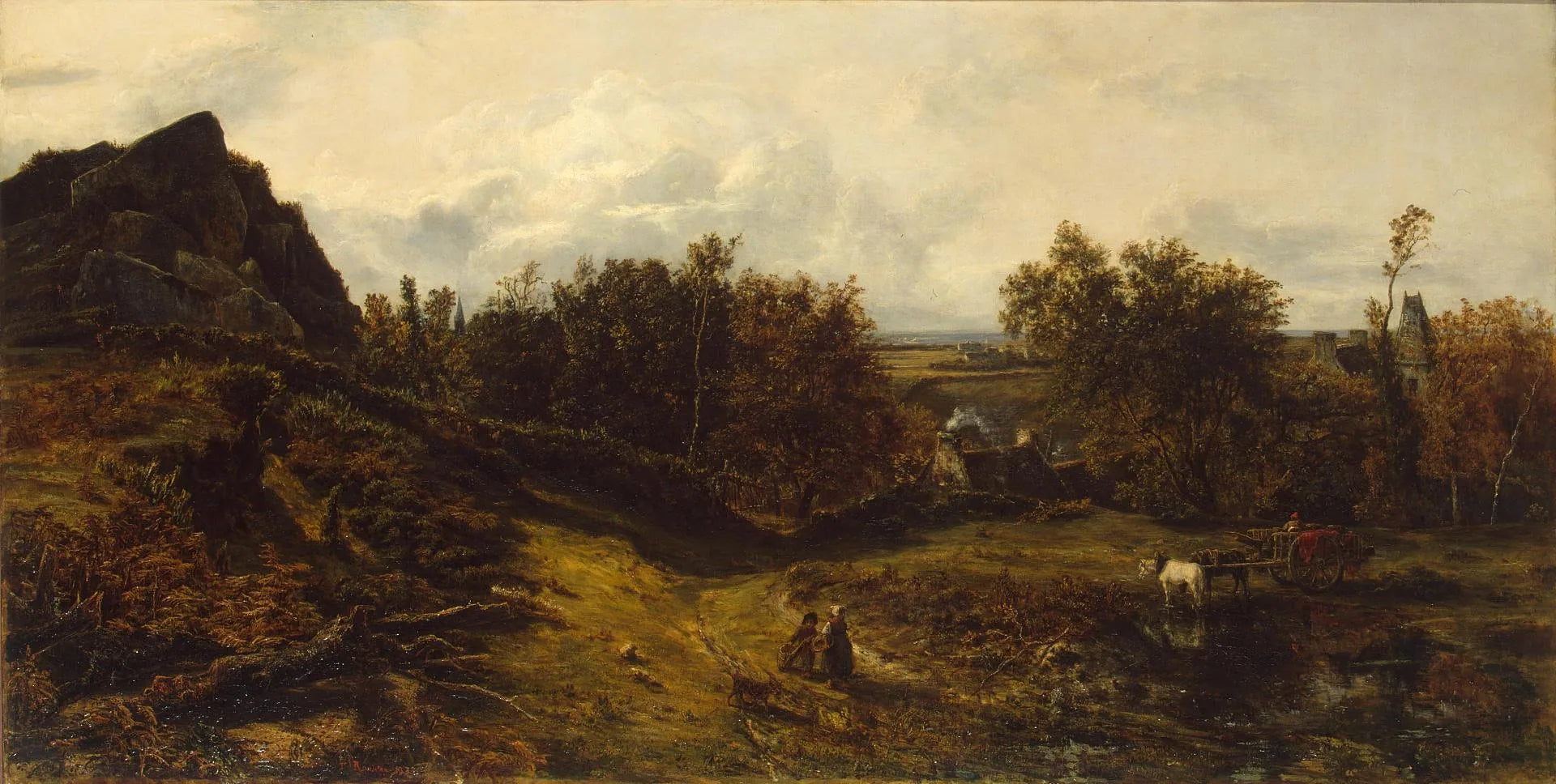 Vue sur les abords de Granville - Théodore Rousseau image 1 copie de tableau peinte à la main