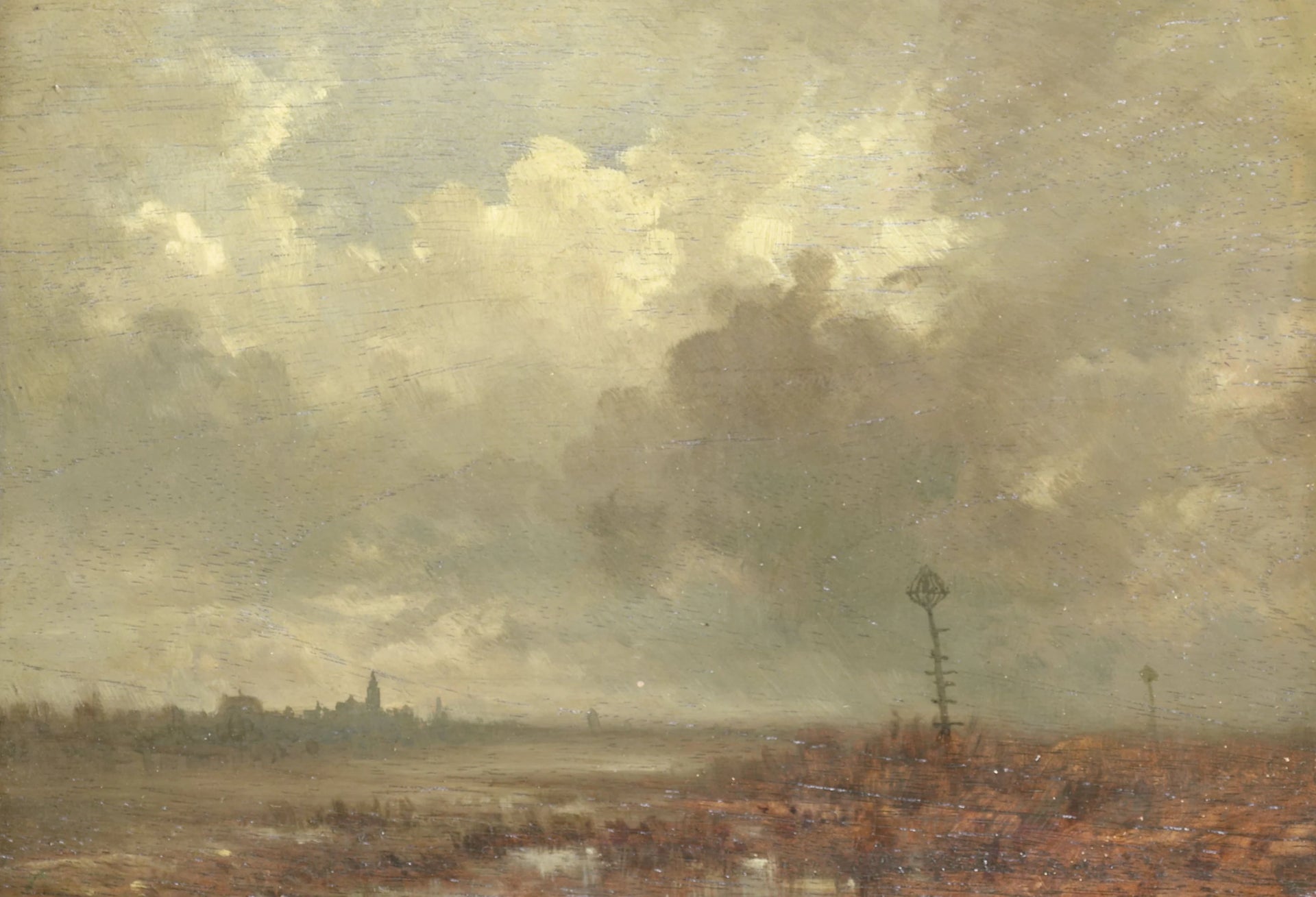 Vue sur la rivière le soir - Adolphe Mouilleron