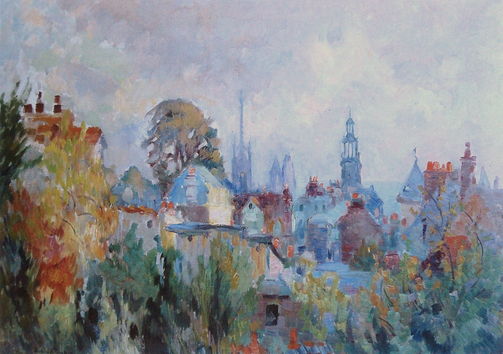 Vue sur Rouen - Robert Antoine Pinchon image 1 tableau peint à l’huile sur toile