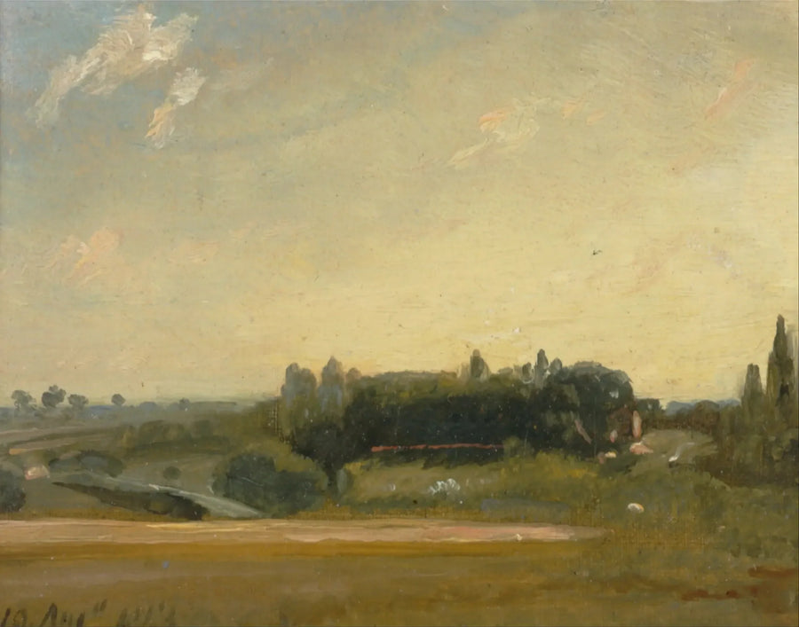 Vue vers le presbytère, East Bergholt - John Constable