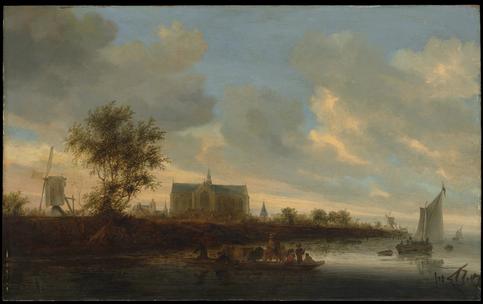 Vue de la ville d'Alkmaar - Salomon van Ruysdael