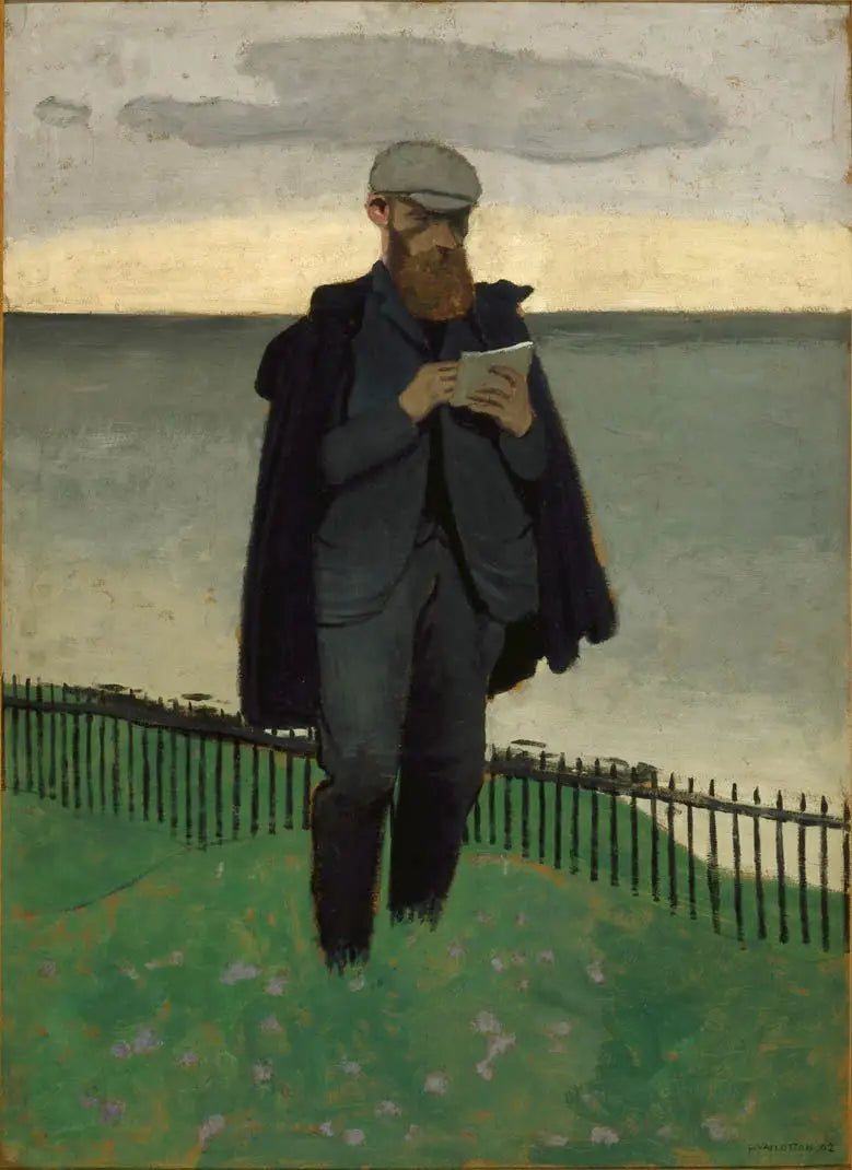 Vuillard dessinant à Honfleur - Félix Vallotton image 1 tableau peint à l’huile sur toile