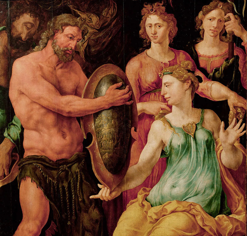 Vulcain remet le bouclier de Thétis à Achille - Maarten van Heemskerck