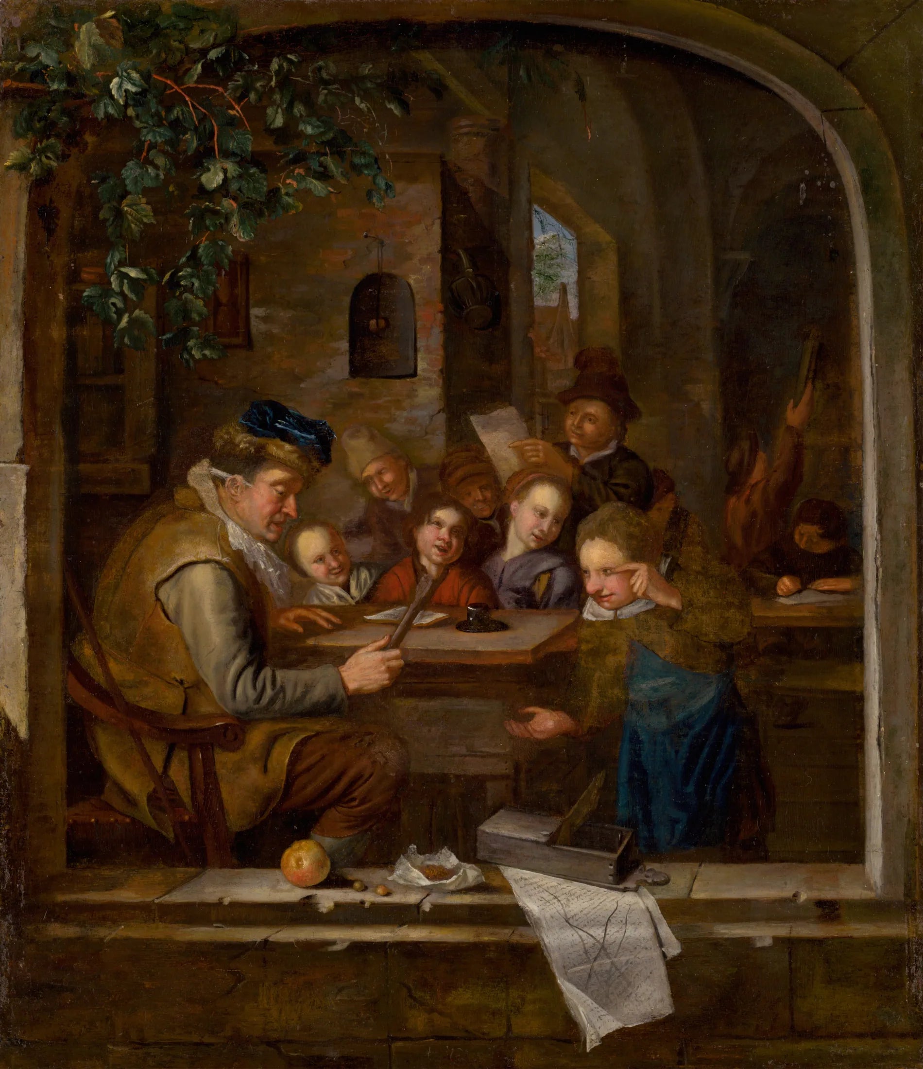 Vyučovanie - Jan Steen image 1 copie de tableau peinte à la main