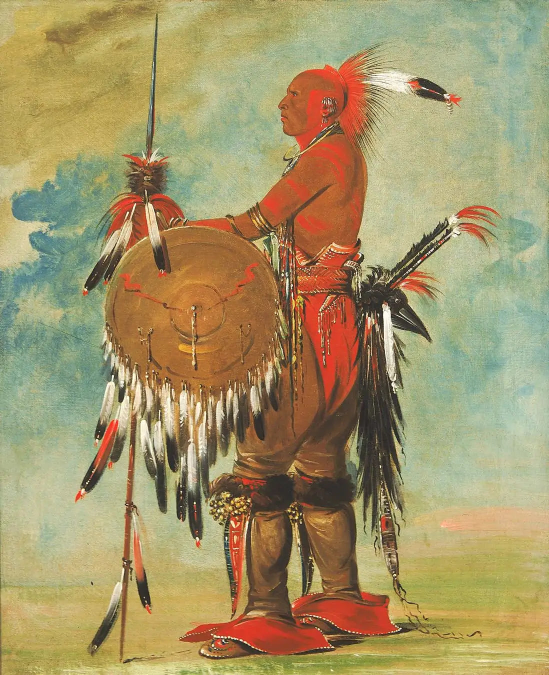 Wáh-pa-ko-lás-kuk, la piste de l'ours - George Catlin image 1 reproduction réalisée par Alpha Reproduction