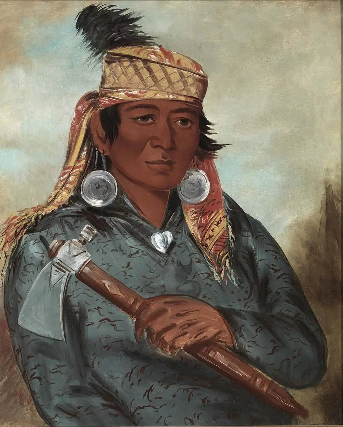 Wáh-pe-say, le Blanc - George Catlin image 1 reproduction de peinture à l’huile