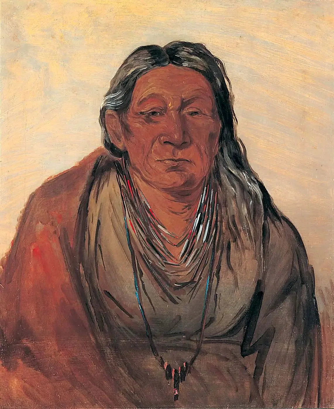 Wah-pe-séh-see, Mère du Chef - George Catlin image 1 tableau peint à l’huile sur toile