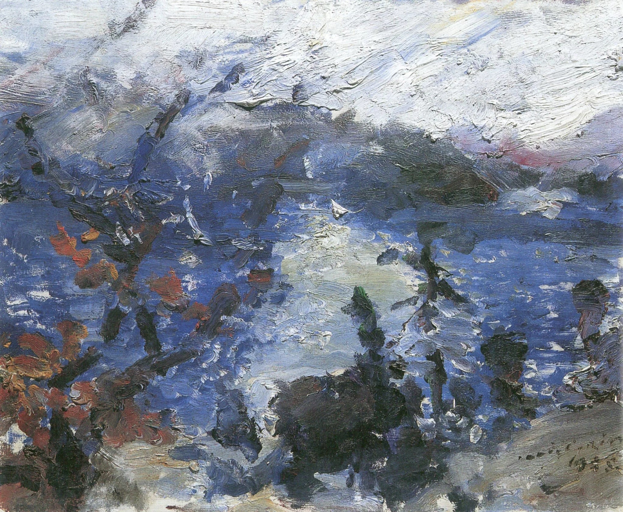 Walchensee, Berge in Wolken - Lovis Corinth image 1 reproduction d’œuvre d’art à l’huile