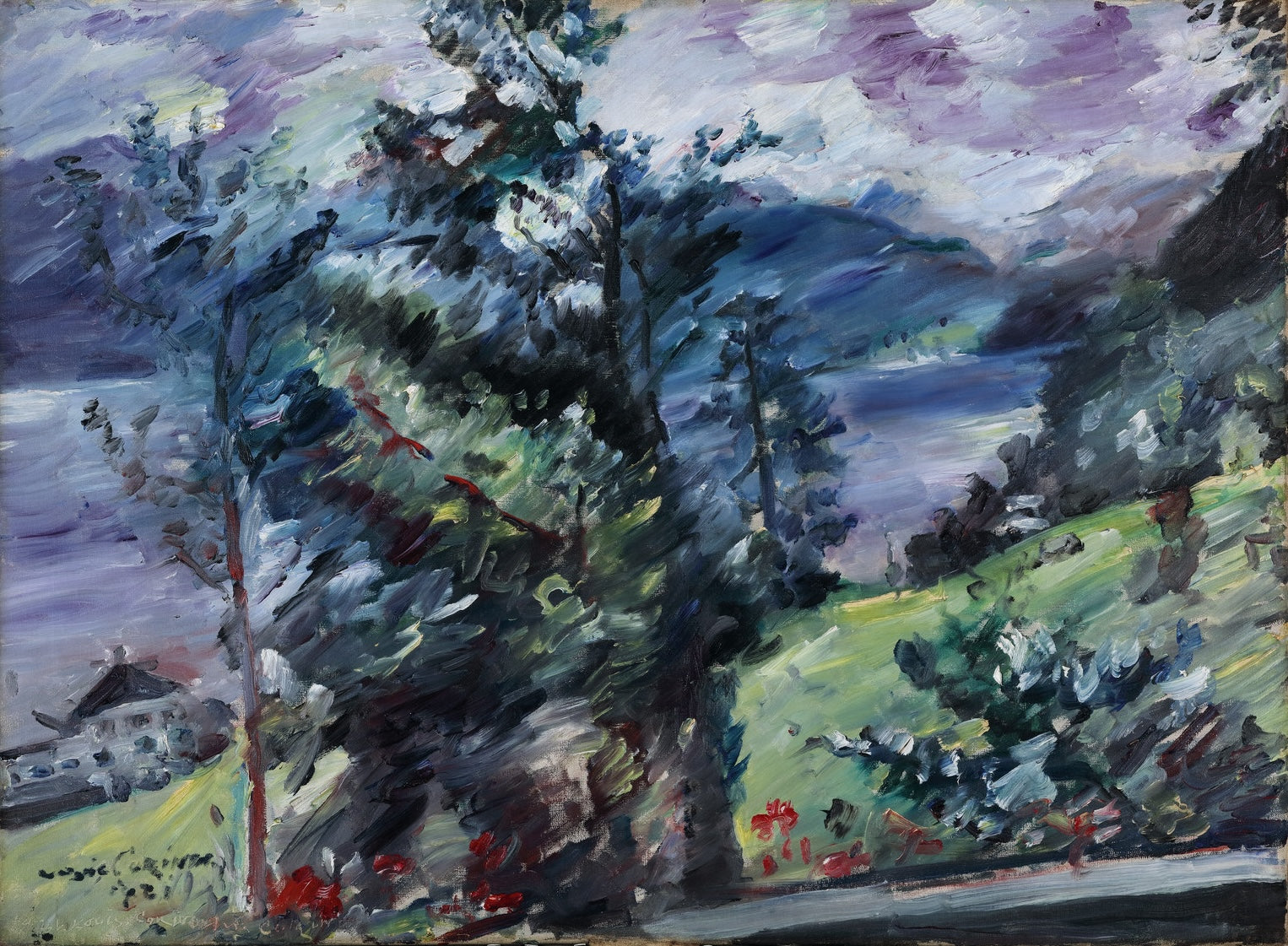 Walchensee, Blick auf den Wetterstein - Lovis Corinth image 1 reproduction d’œuvre d’art à l’huile