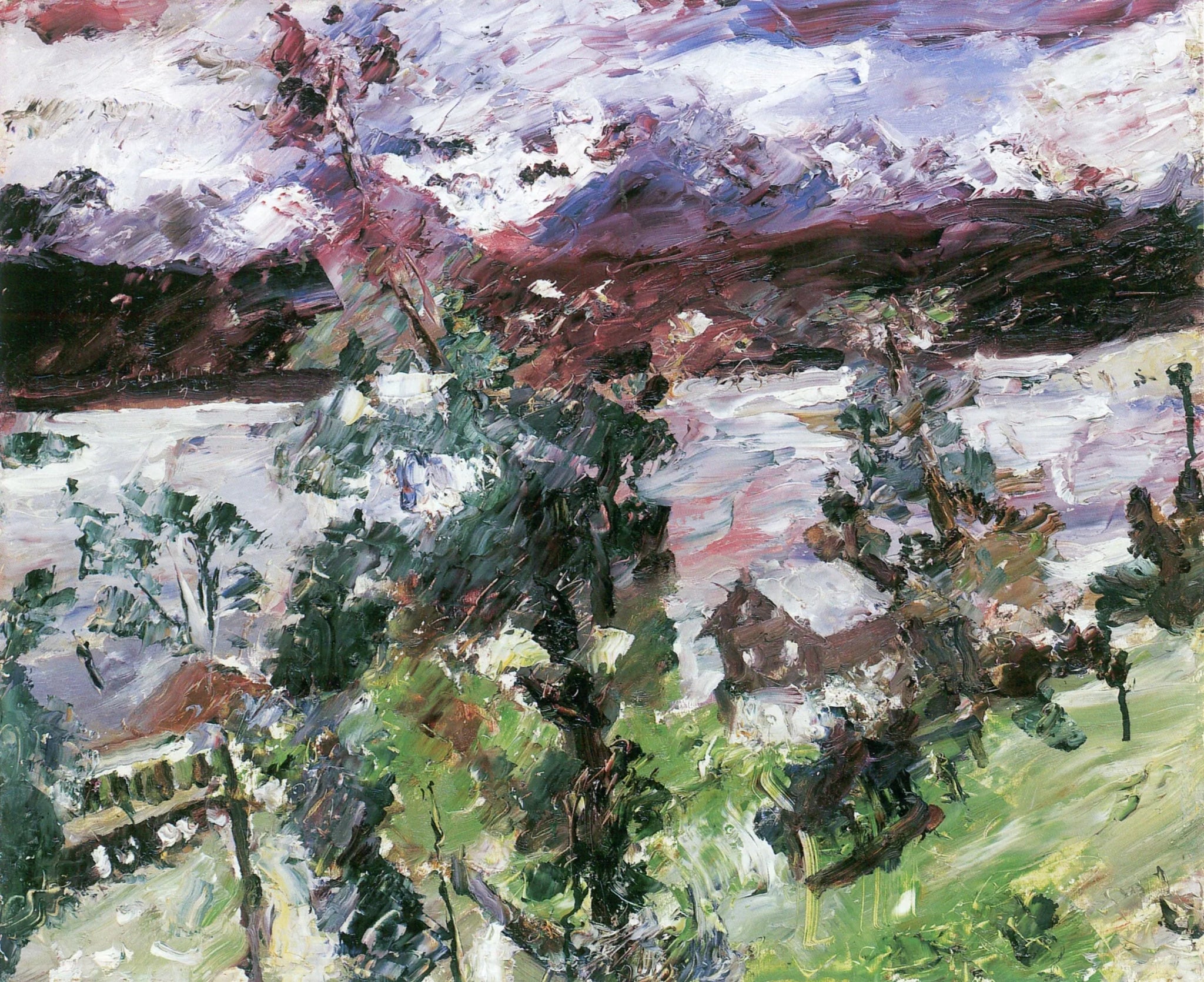 Walchensee, Neuschnee - Lovis Corinth image 1 reproduction de peinture à l’huile