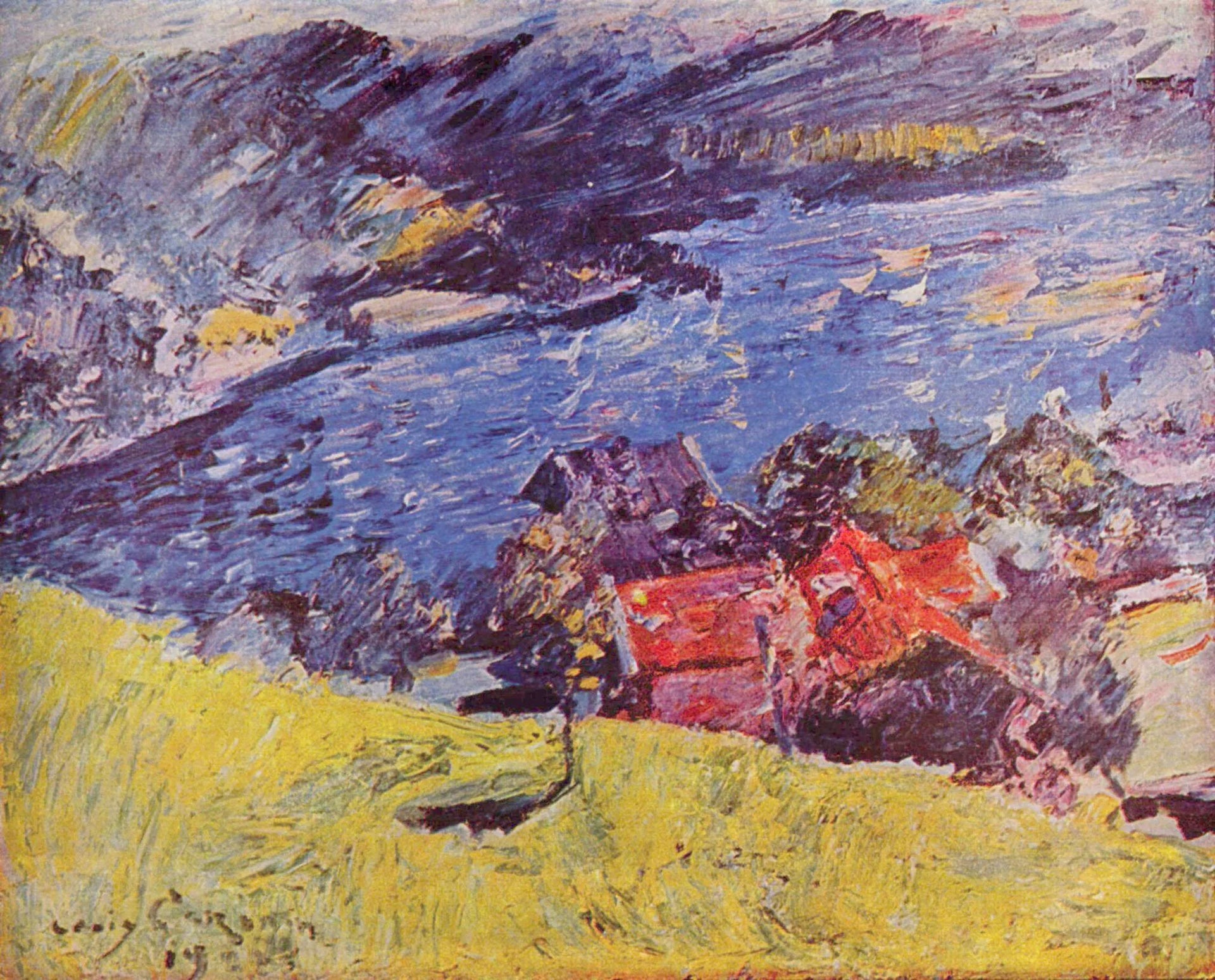Walchensee, Prairie jaune - Lovis Corinth image 1 copie peinte à la main à l’huile