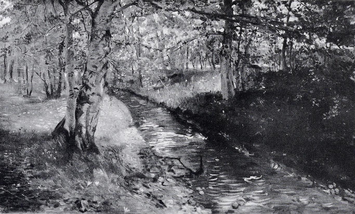Waldbach bei St. Heinrich am Starnberger See - Lovis Corinth image 1 copie de tableau peinte à la main