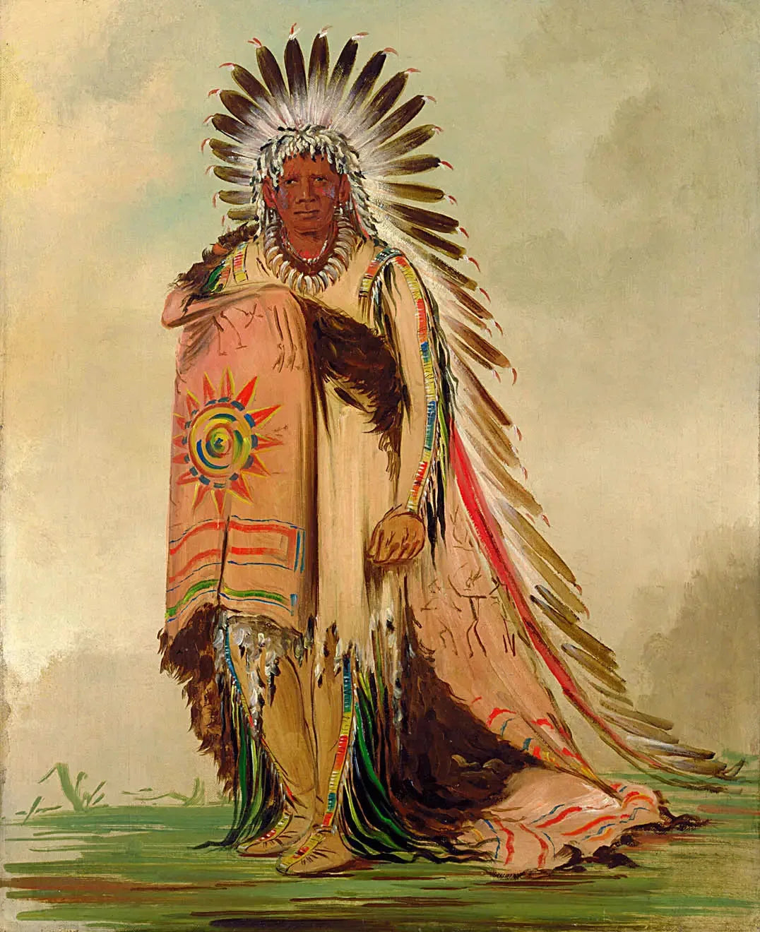 Wán-ee-ton, chef de la tribu - George Catlin image 1 reproduction réalisée par Alpha Reproduction