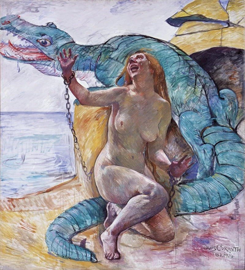Wandschmuck der Villa Katzenellenbogen: Angelica mit Drachen - Lovis Corinth