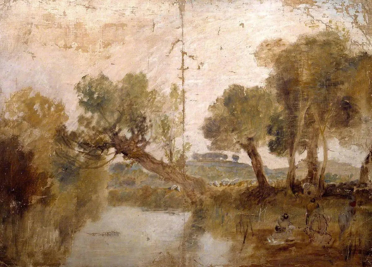 Washing Sheep - J. M. W. Turner image 1 copie peinte à la main à l’huile