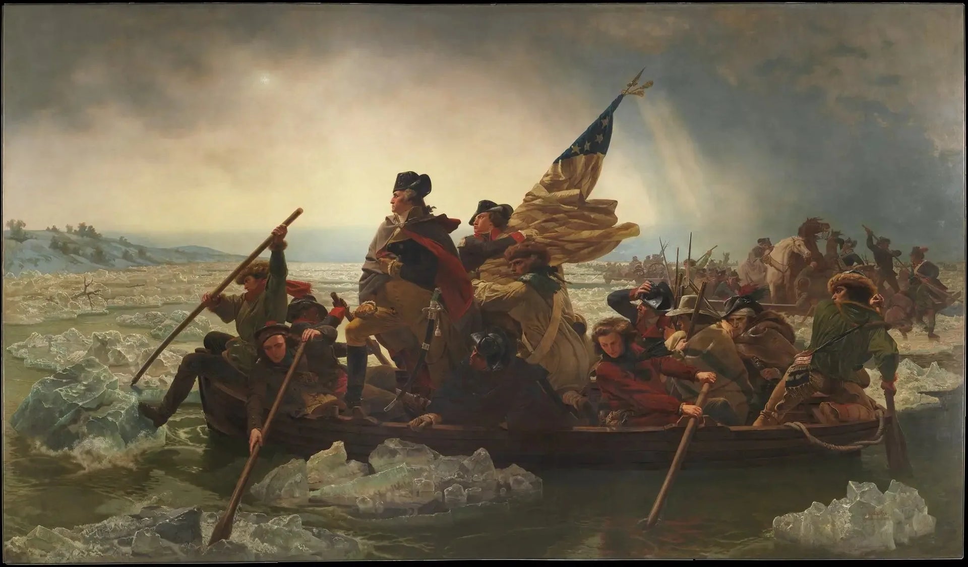 Washington traversant le Delaware - Emanuel Leutze image 1 reproduction de peinture à l’huile