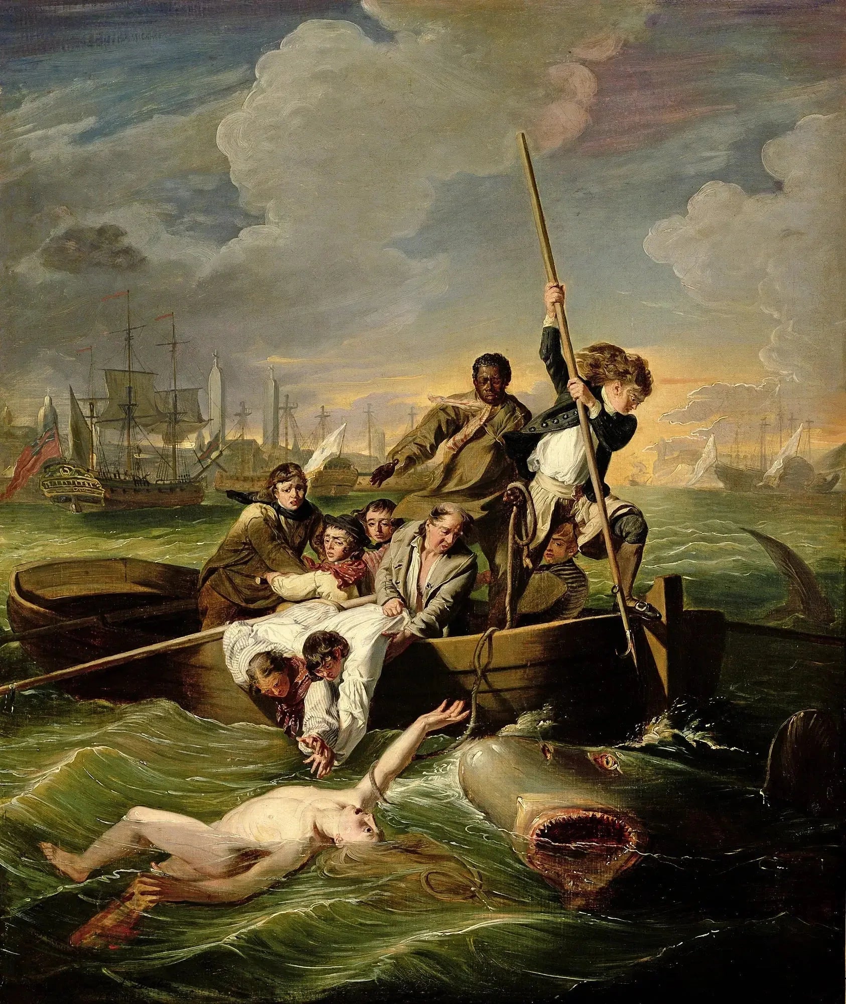 Watson et le requin - John Singleton Copley image 1 copie de tableau peinte à la main