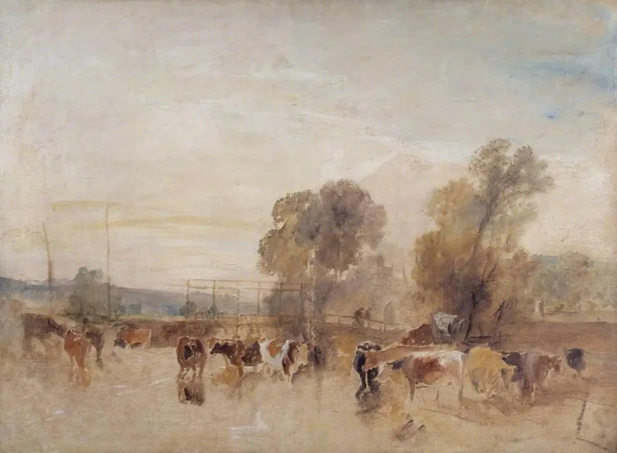 Weir and Cattle - J. M. W. Turner