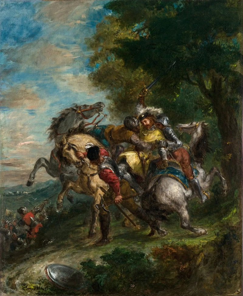 Weislingen capturé par les hommes de Götz - Eugène Delacroix