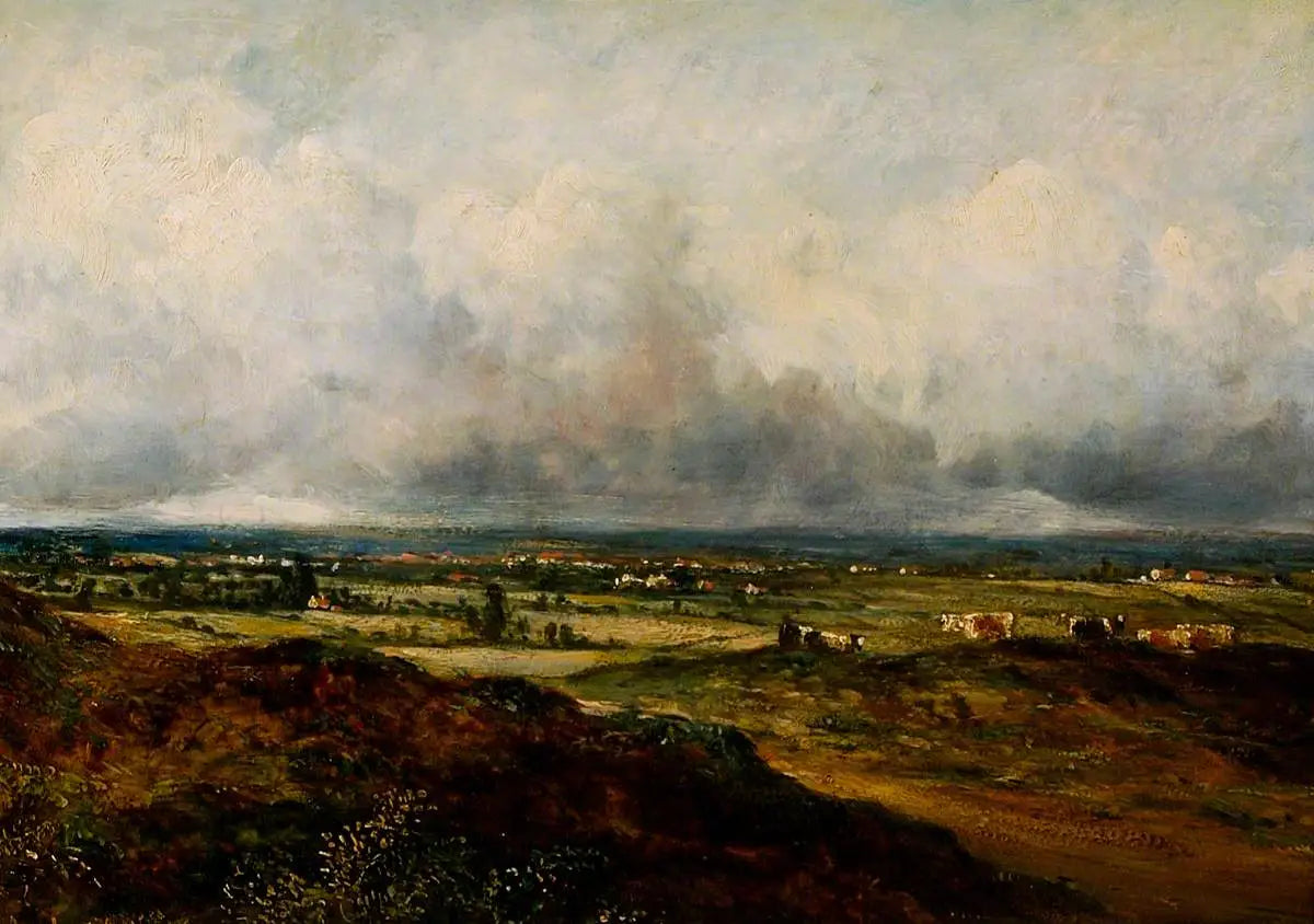 West End Fields en direction de Harrow, Londres - John Constable image 1 copie peinte à la main à l’huile