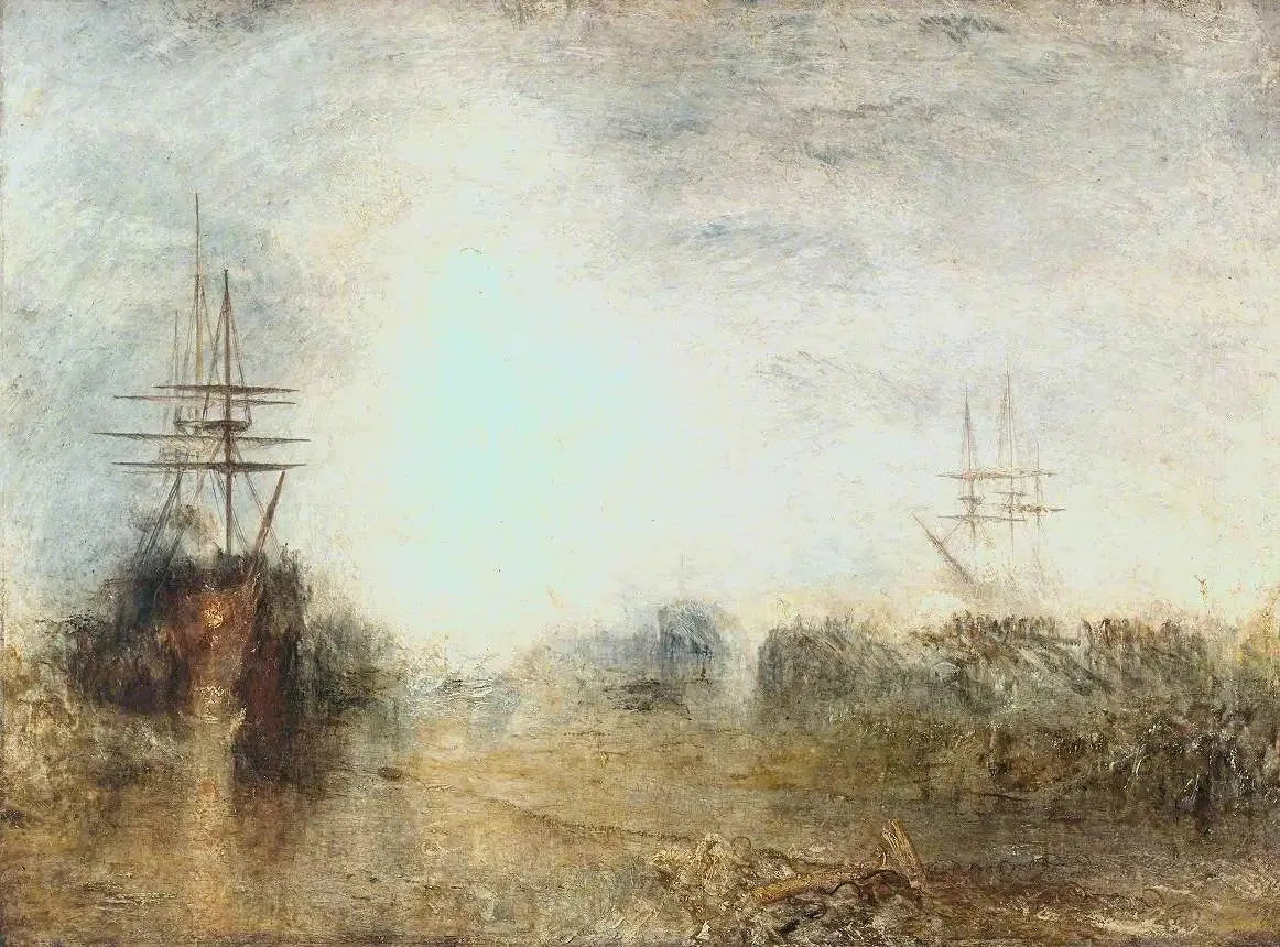 Whalers (Boiling Blubber) Entangled in Flaw Ice, Endeavouring to Extricate Themselves - J. M. W. Turner image 1 tableau peint à l’huile sur toile