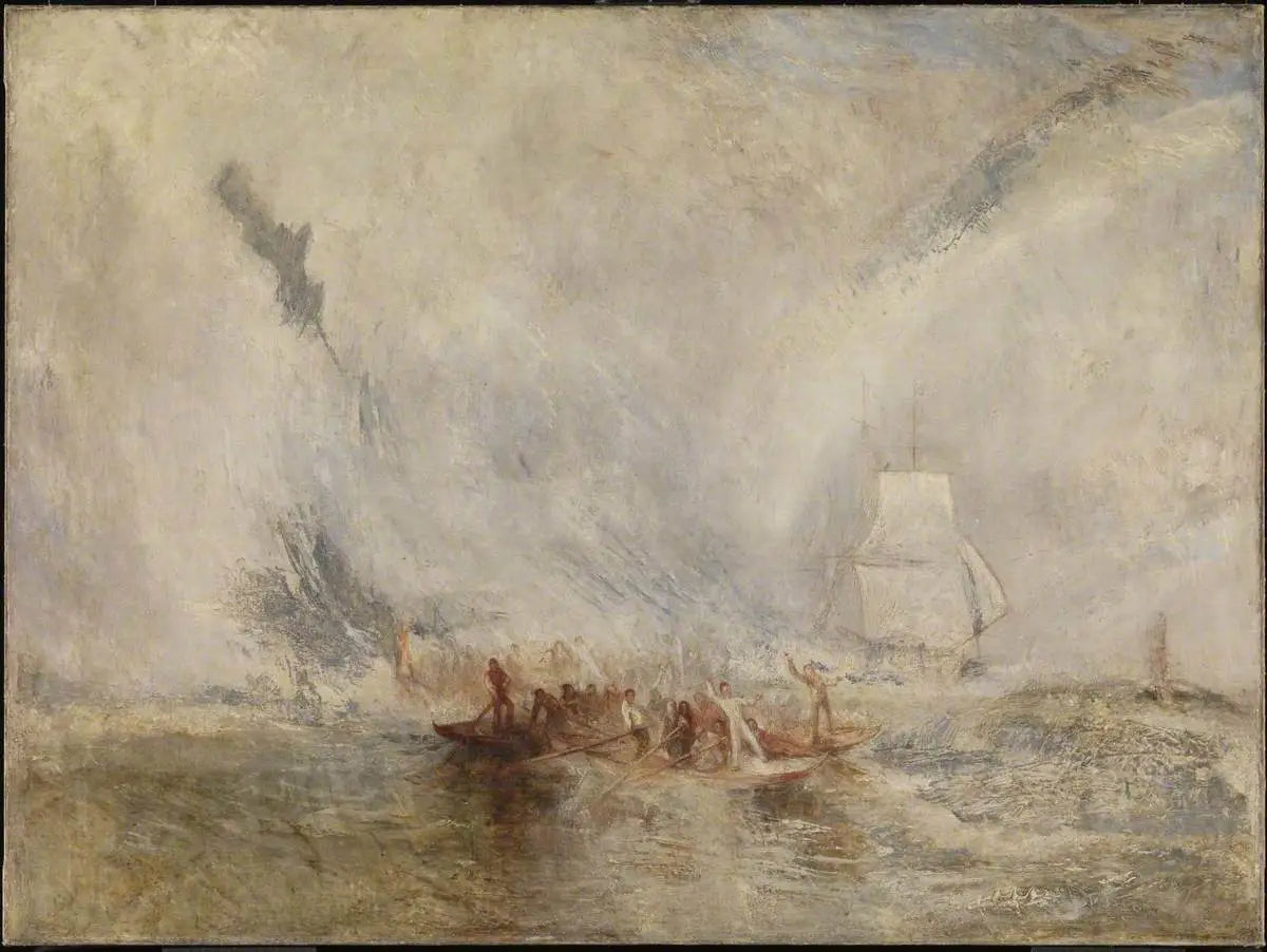 Whalers - J. M. W. Turner image 1 copie peinte à la main à l’huile