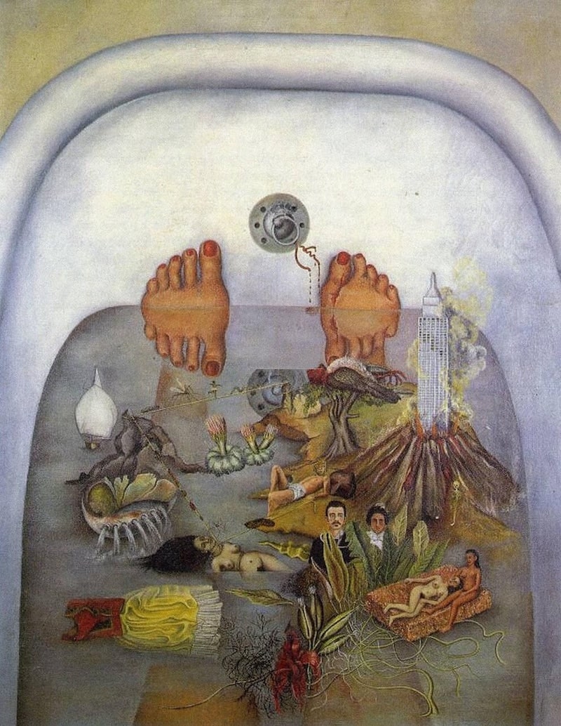 Ce que l’eau m’a donné - Frida Kahlo image 1 reproduction de peinture à l’huile