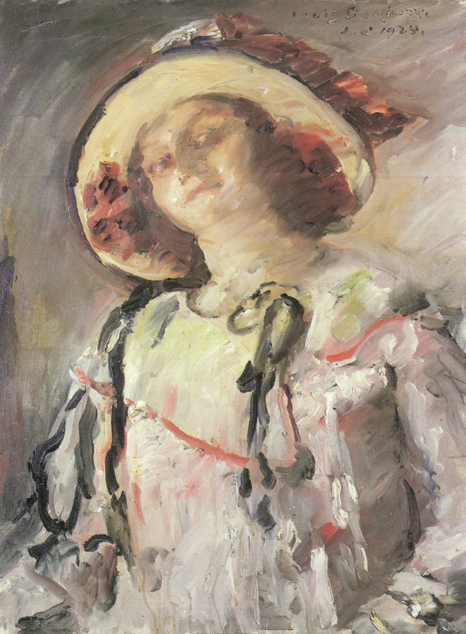 Wilhelmine mit gelbem Hut - Lovis Corinth image 1 reproduction d’œuvre d’art à l’huile