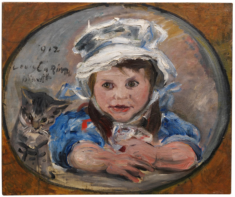 Wilhelmine mit Katze Mizelonde - Lovis Corinth
