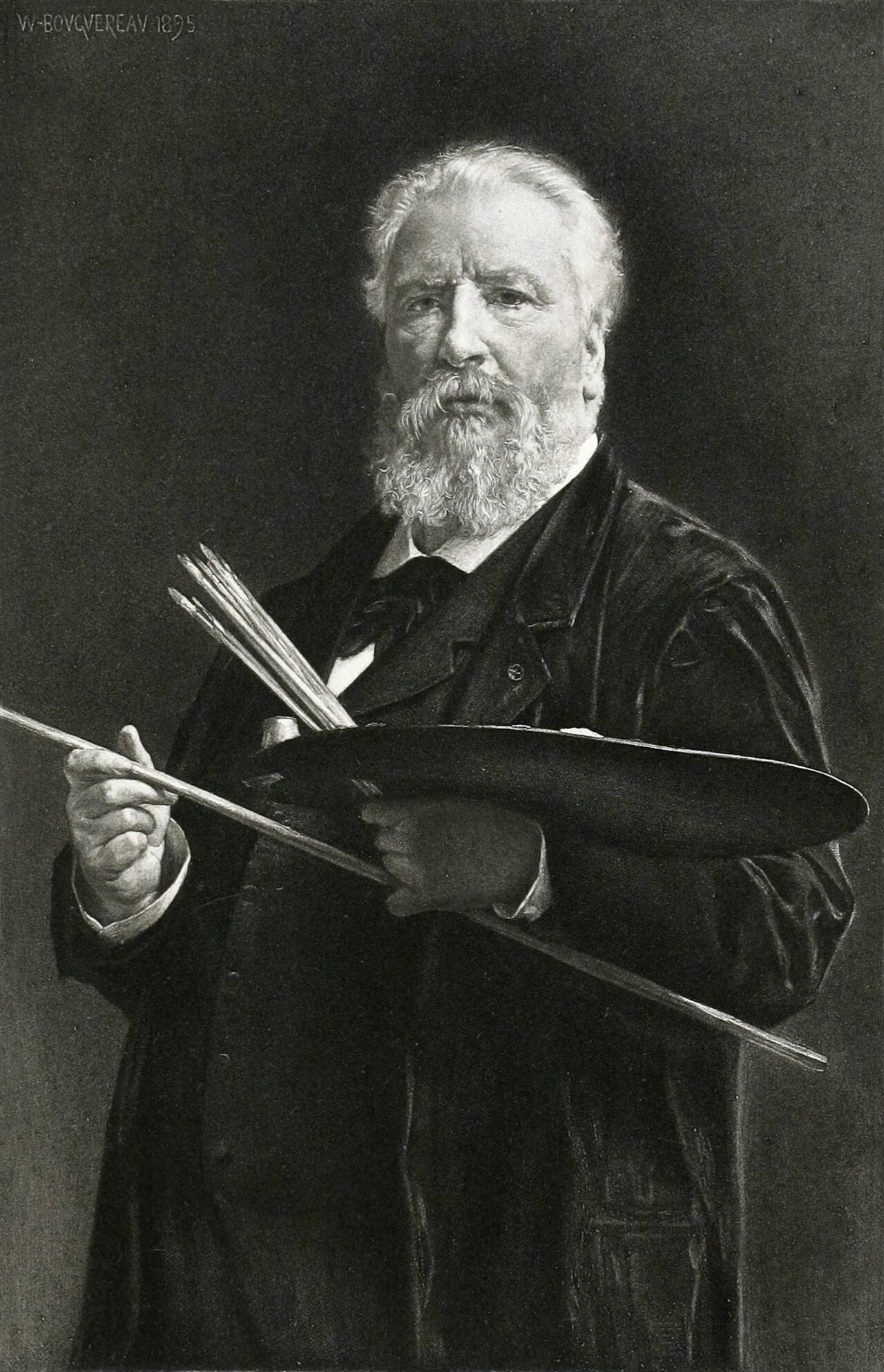 Autoportrait à la palette, William Bouguereau, 1895, catalogue 1895/01