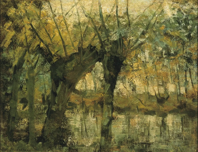 Willow Grove : Impression de lumière et d'ombre - Piet Mondrian
