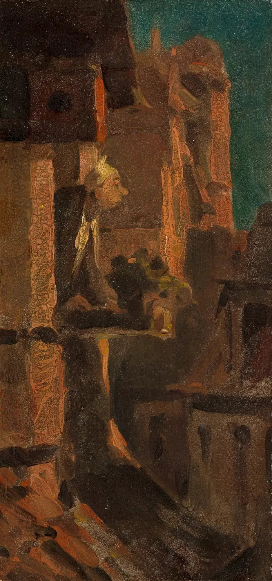 Wo brennts - Carl Spitzweg image 1 reproduction de peinture à l’huile