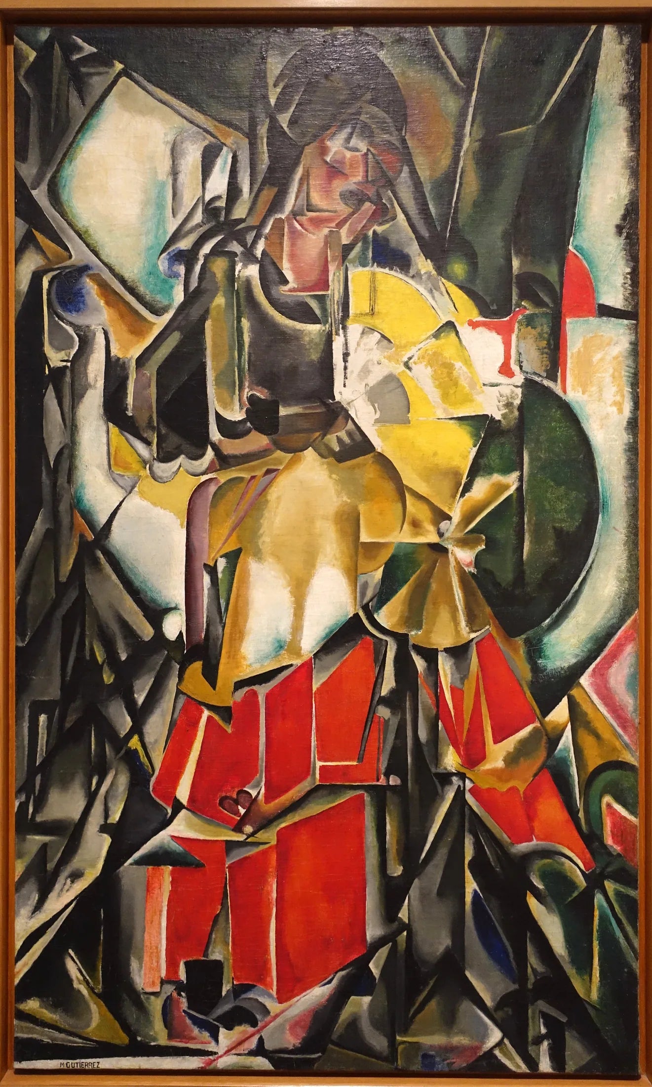 Woman with a Fan - María Blanchard image 1 copie peinte à la main à l’huile