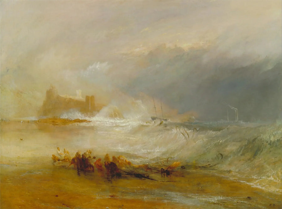 Wreckers -- Coast of Northumberland, with a Steam-Boat Assisting a Ship off Shore - J. M. W. Turner