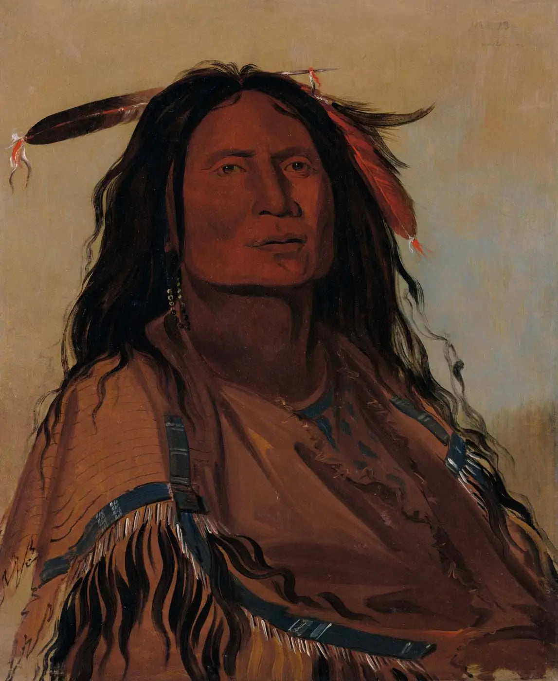 Wúk-mi-ser, Corn, un guerrier Miniconjou - George Catlin image 1 reproduction artisanale de tableau