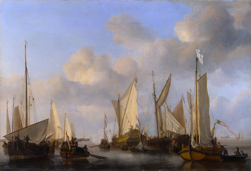 Un yacht néerlandais saluant - Willem Van de Velde le Jeune