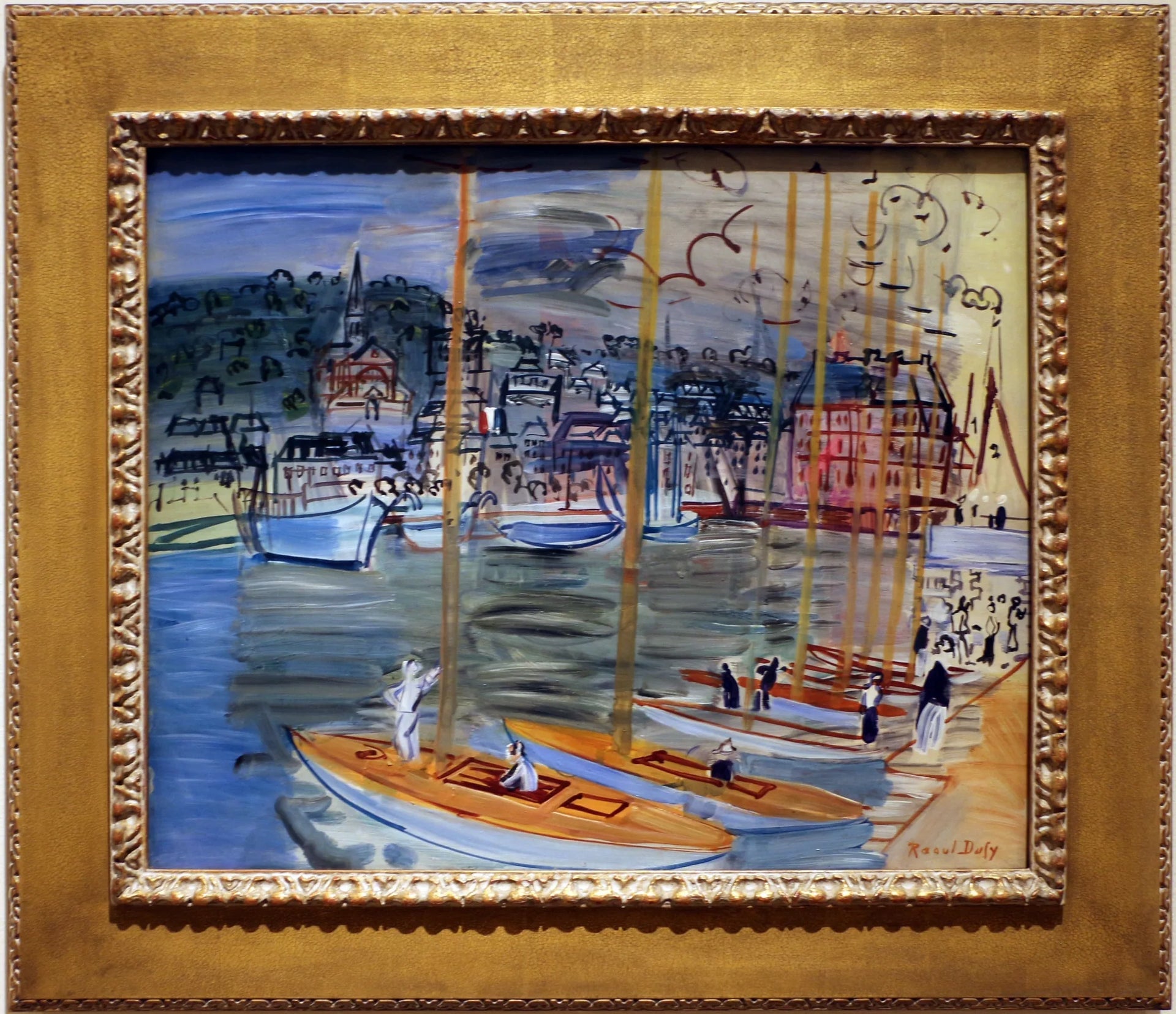 Yachts dans le Port de Deauville - Raoul Dufy image 1 reproduction d’œuvre d’art à l’huile