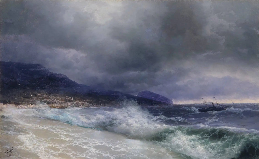 Yalta - Ivan Aïvazovski image 1 copie de tableau peinte à la main