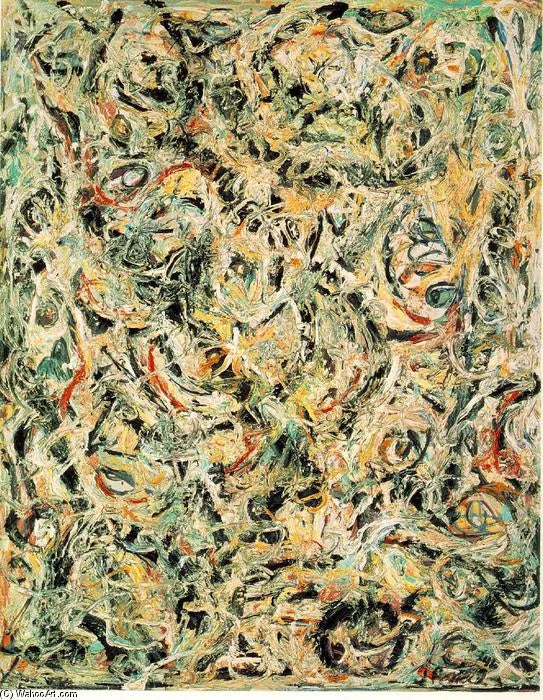 Yeux dans la chaleur - Jackson Pollock image 1 reproduction artisanale de tableau