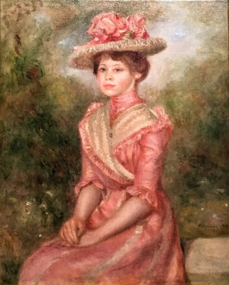 Yvonne en rose - Pierre-Auguste Renoir image 1 copie de tableau peinte à la main