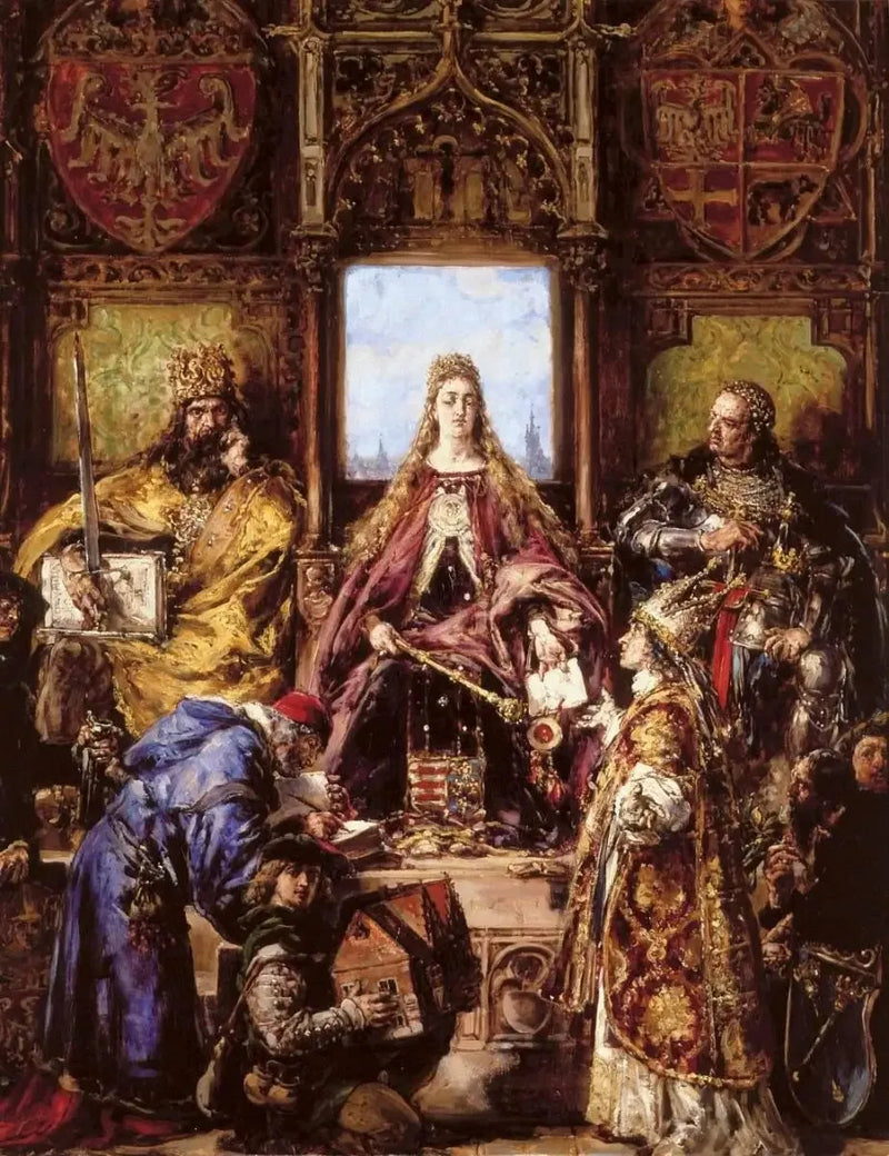 Założenie Szkoły Głównej przeniesieniem do Krakowa ugruntowane. R.P. 1361-1399-1400 - Jan Matejko