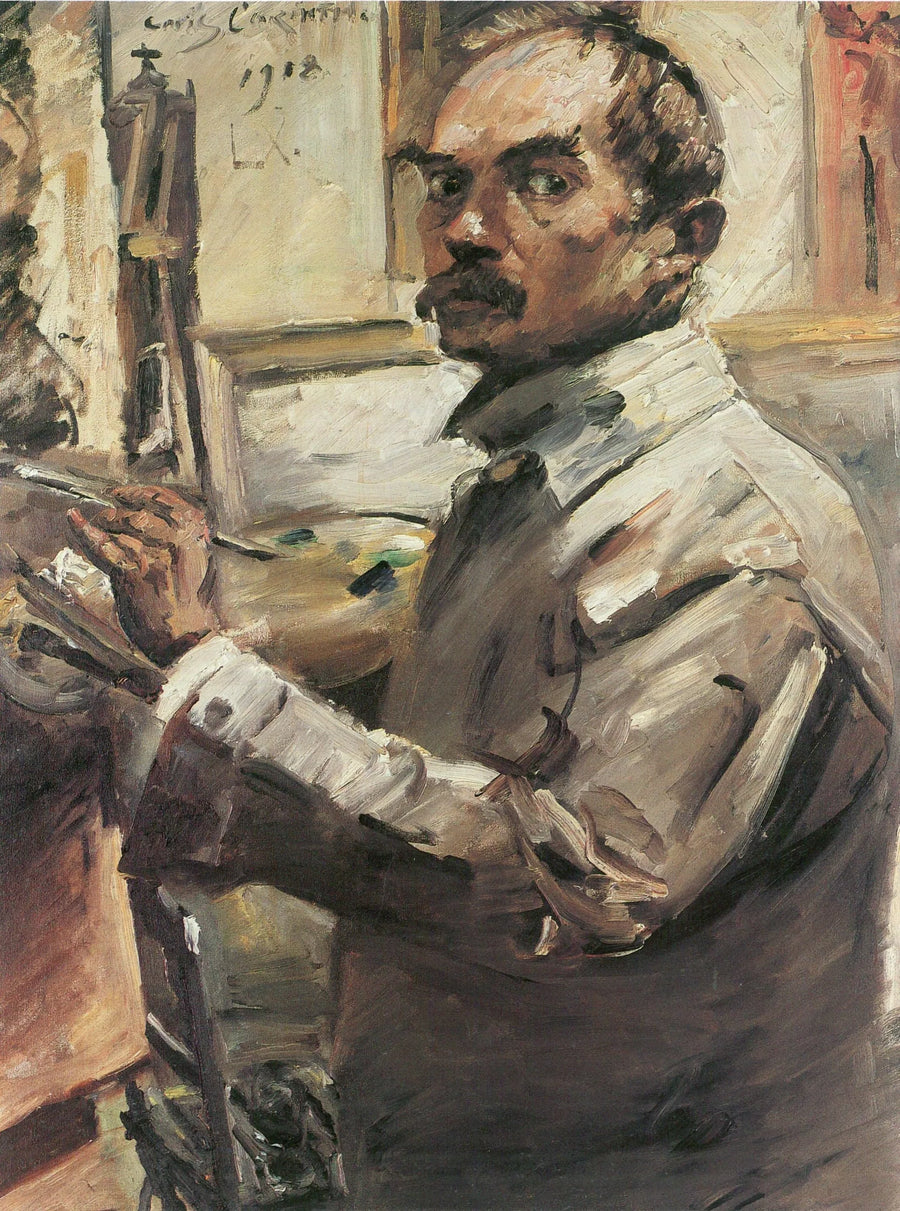 Zelfportret in witte kiel - Lovis Corinth