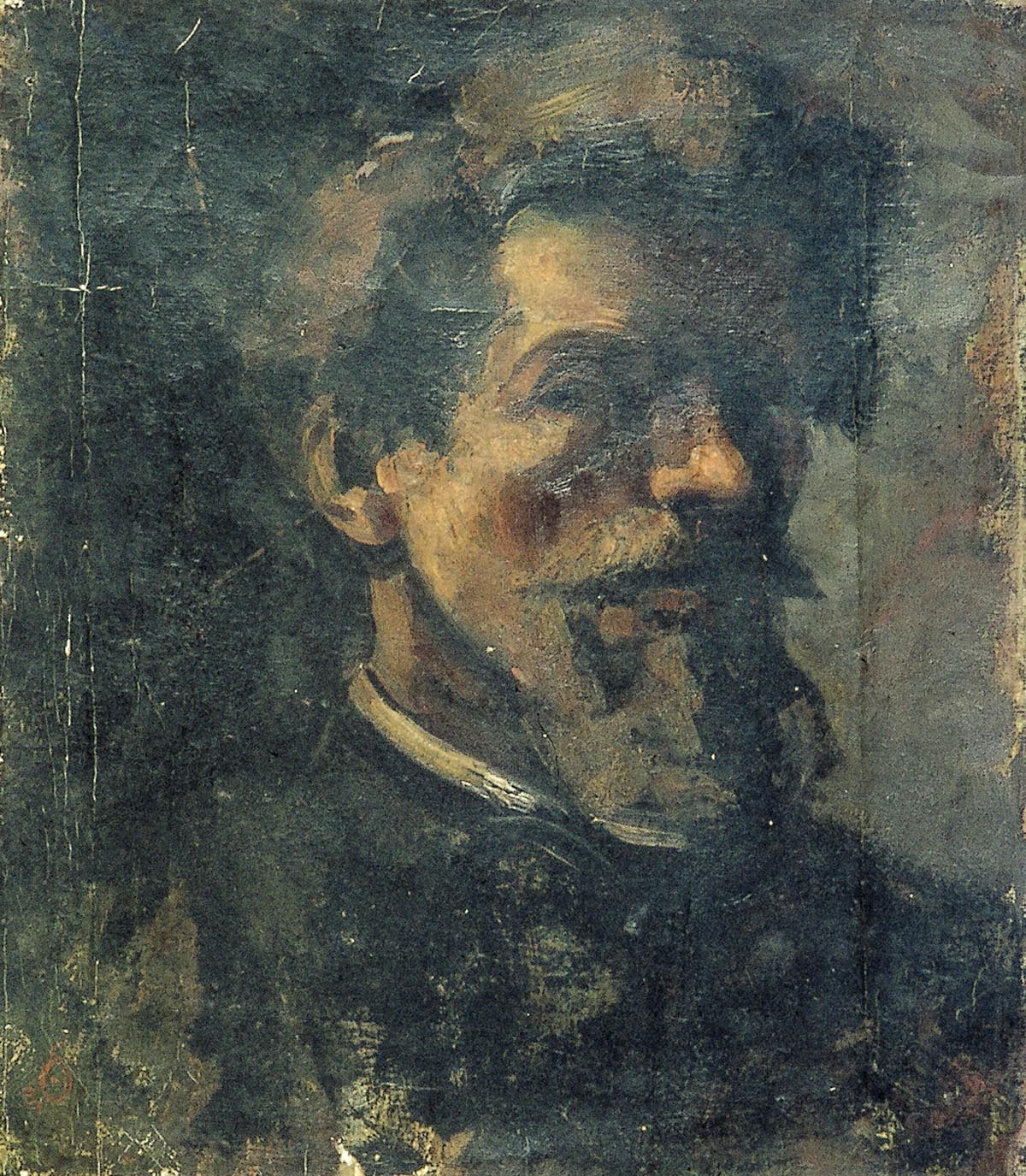Zelfportret met baard - Theo van Doesburg image 1 reproduction de peinture à l’huile