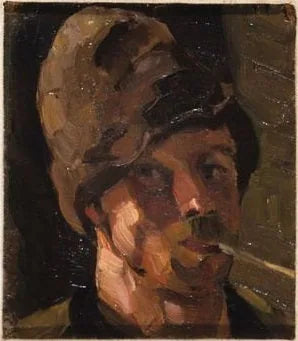 Zelfportret met pijp - Theo van Doesburg