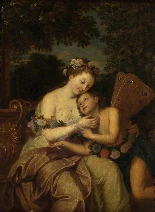 Zéphyr et Flora - Antoine Coypel image 1 reproduction de peinture à l’huile