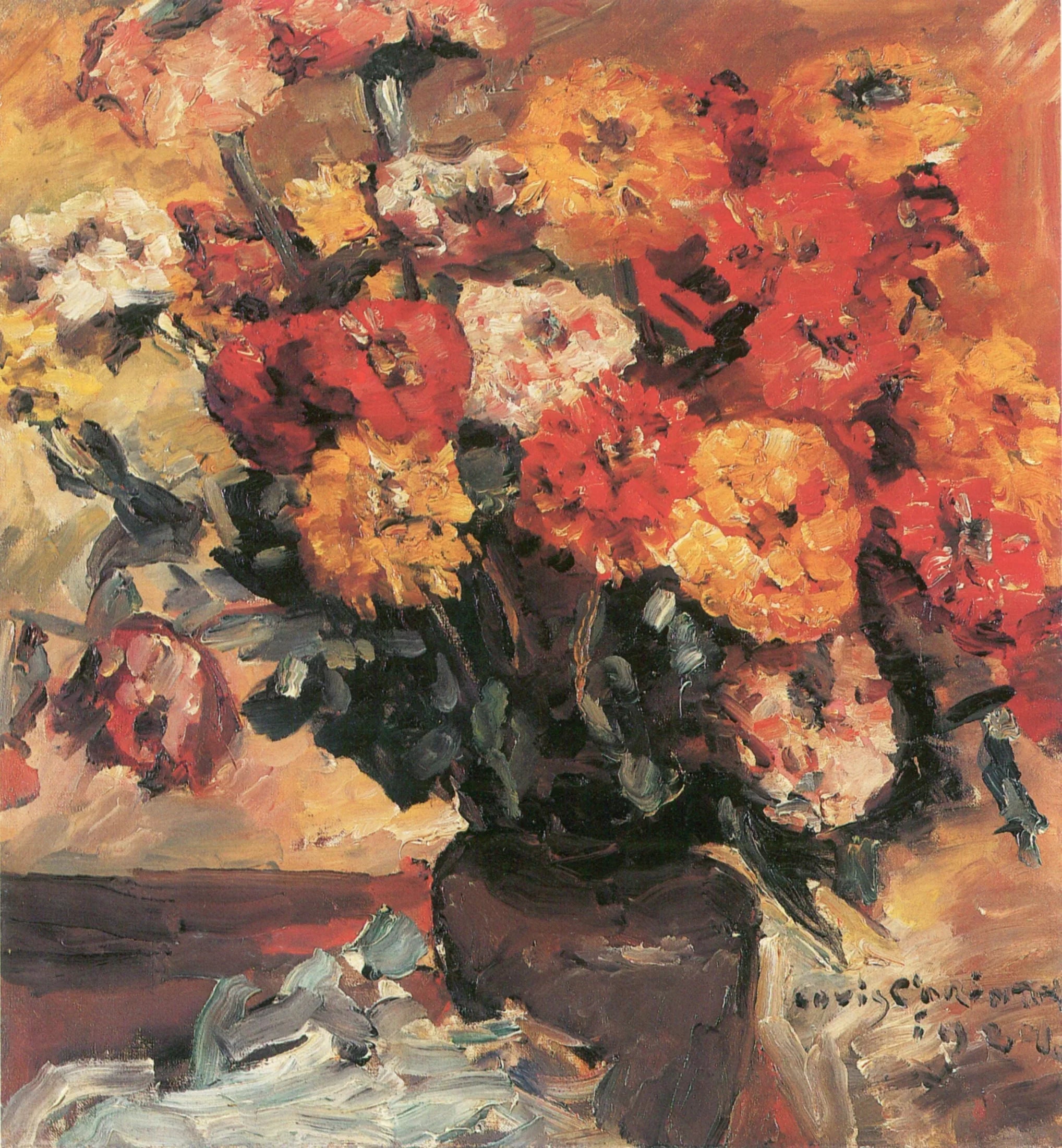 Zinnias - Lovis Corinth image 1 reproduction réalisée par Alpha Reproduction