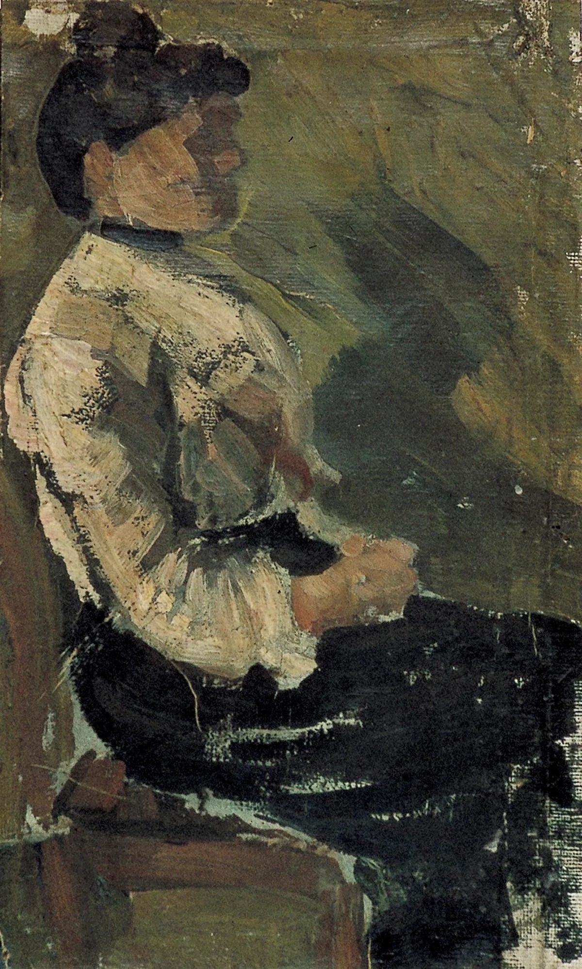 Zittende vrouw (Agnita Feis) - Theo van Doesburg image 1 reproduction réalisée par Alpha Reproduction